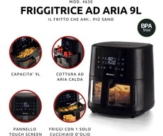 4630 Ariete Airy Fryer 9L karšto oro gruzdintuvė Juodas