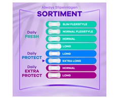 Always Daily Protect Ypač Ilgi Kvapo Užrakinimas Higieniniai Įklotai, 54 vnt.