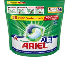 Ariel All-in-1 Pods Universal Želinės Skalbimo Kapsulės, 36 Kapsulės