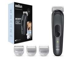 Braun | Body Groomer | BG3340 | Cordless and corded | Juodas/Pilkas