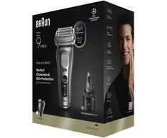 Braun 9675CC Barzdaskutė Series 9 PRO+ Clean&amp;Charge +Power Case / pilkas