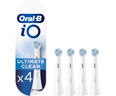 BRAUN iO RB CWF-4 Ultimate Clean Baltas 4ct antgaliai dantų šepetėliui