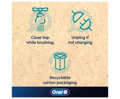 Elektrinis dantų šepetėlis Oral-B Pro 1 Caribbean Blue Cross Action