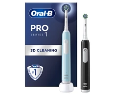 Braun Elektrinis dantų šepetėlis Oral-B Pro Series 1 DUO, mėlynas/juodas