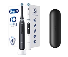 Braun iOG5d.2J6.2K Oral-B iO5 Elektrinis Dantų Šepetėlis Duo Pack Matt Juodas+Quite Baltas