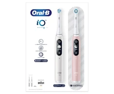 Braun iOM6d.2I6.1 Oral-B iO6 Duo Pack Elektrinis Dantų Šepetėlis Baltas + Rožinė Sand Extra Handle