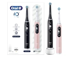 Braun iOM6d.2J6 Oral-B iO6 Duo Pack Elektrinis Dantų Šepetėlis Juodas + Rožinė Sand Extra Handle