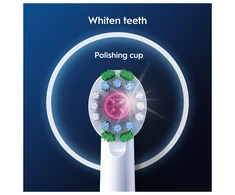 Braun Oral-B EB18-4 3D Baltas Pro Dantų Šepetėlio Galvutės, 4 Vnt.