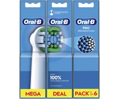 Braun Oral-B EB20-6 Precision Clean Pro Dantų Šepetėlio Galvutės, 6 Vnt.