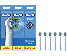 Braun Oral-B EB20-6 Precision Clean Pro Dantų Šepetėlio Galvutės, 6 Vnt.
