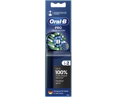 Dantų šepetėlio galvutės Oral-B EB50-2 Cross Action Pro, juodos spalvos, 2 vnt.