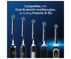 Braun Oral-B EB50-4 Cross Action Pro Juodas Dantų Šepetėlio Galvutės, 4 Vnt.