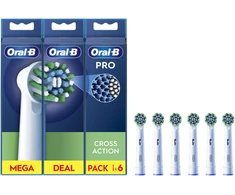 Braun Oral-B EB50-6 Cross Action Pro Dantų Šepetėlio Galvutės, 6 Vnt.