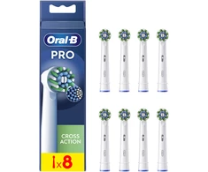 Braun Oral-B EB50-8 Cross Action Pro Dantų Šepetėlio Galvutės, 8 Vnt.
