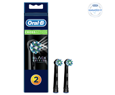 Dantų šepetėlio antgaliai EB50 Braun Oral-B Cross Action, juodi, 2 vnt