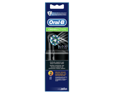 Dantų šepetėlio antgaliai EB50 Braun Oral-B Cross Action, juodi, 2 vnt