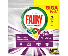 Indaplovių tabletės Fairy Our 30 Minute Miracle Platinum Plus, 74 vnt.