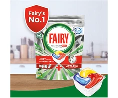 Indaplovių kapsulės Fairy Platinum Plus All In One Lemon, 88 vnt.