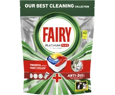 Fairy Platinum Plus All In One Lemon indaplovių tabletės, 40 vnt.
