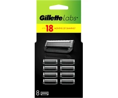 Gillette Labs skustuvo vyrams peiliukai, 8 skustuvo galvutės