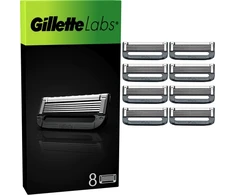 Gillette Labs skustuvo vyrams peiliukai, 8 skustuvo galvutės