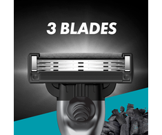 Gillette Mach3 Charcoal Skustuvas Vyrams, 1 Gillette Skustuvas + 5 Keičiamos Galvutės