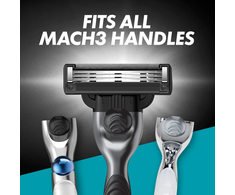 Gillette Mach3 Charcoal Skustuvas Vyrams, 1 Gillette Skustuvas + 5 Keičiamos Galvutės