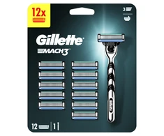 Gillette Mach3 skustuvas ir 12 keičiamų galvučių