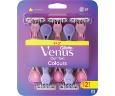 Gillette Venus Comfort Colours Vienkartiniai Skustuvai, 12 vnt.