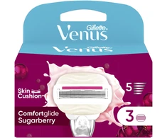 Gillette Venus ComfortGlide Sugarberry Miami Skustuvo Galvutės, 3 vnt.