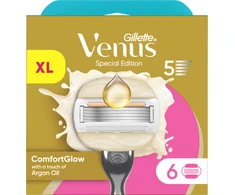 Gillette Venus ComfortGlow Argan Oil 6 Keičiamos Skustuvo Galvutės