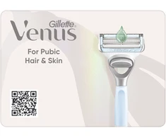 Gillette Venus Satin Care Aloe Skustuvas Gaktos Plaukams + Galvutė 5 vnt.