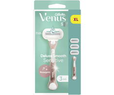 Gillette Venus Pro Smooth Sensitive Skustuvas, 3 Keičiamos Skustuvo Galvutės