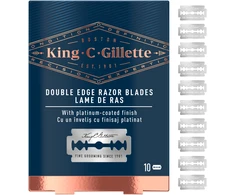 Saugaus vienašmenio skustuvo King C Gillette peiliukai, 10 vnt.
