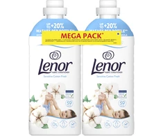 Audinių minkštiklis Lenor Sensitive Cotton Fresh, 2x1,239 l (118 Skalbimų)