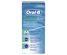 Oral-B Super Sukarpytas Dantų Siūlas, 50 vnt.