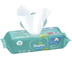 Drėgnos servetėlės Pampers Fresh Clean, 15 pak. x 80 vnt., 1200 servetėlių