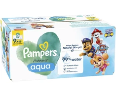 Servetėlės kūdikiams Pampers Harmonie Aqua Baby, 9 pakuotės, 432 servetėlės