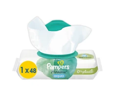 Pampers Harmonie Aqua Servetėlės Kūdikiams, 48 Servetėlės