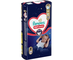 Pampers Night Pants Sauskelnės-Kelnaitės, 4, 52 vnt.