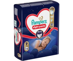 Pampers Night Pants Sauskelnės-Kelnaitės, 7, 35 vnt.