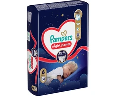 Pampers Night Pants Sauskelnės-Kelnaitės, 6, 40 vnt.