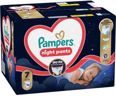 Pampers Night Pants Sauskelnės-Kelnaitės, 7, 70 vnt.