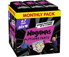 Pampers Ninjamas Pižaminės Kelnaitės Space, 60 Sauskelnės, 17-30 kg