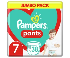 Pampers Active Baby Pants Sauskelnės-Kelnaitės, 7 Dydis, 38 Sauskelnės