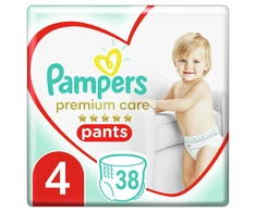 Sauskelnės-Kelnaitės PAMPERS Premium Pants, Value Pack,4 dydis, 38 vnt.