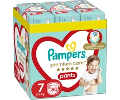 Sauskelnės-kelnaitės Pampers Pants, 7 dydis, 17+ kg, 80 vnt.