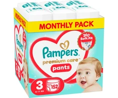 Pampers Premium Care Sauskelnės-Kelnaitės, 3 Dydžio, 152 vnt.