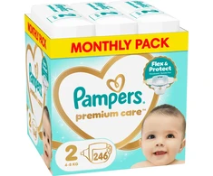Pampers Premium Care Tape Sauskelnės, 2 Dydis, 246 vnt.