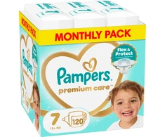 Pampers Premium Care Tape Sauskelnės, 7 Dydis, 120 vnt.
